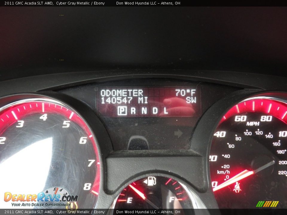 2011 GMC Acadia SLT AWD Cyber Gray Metallic / Ebony Photo #29