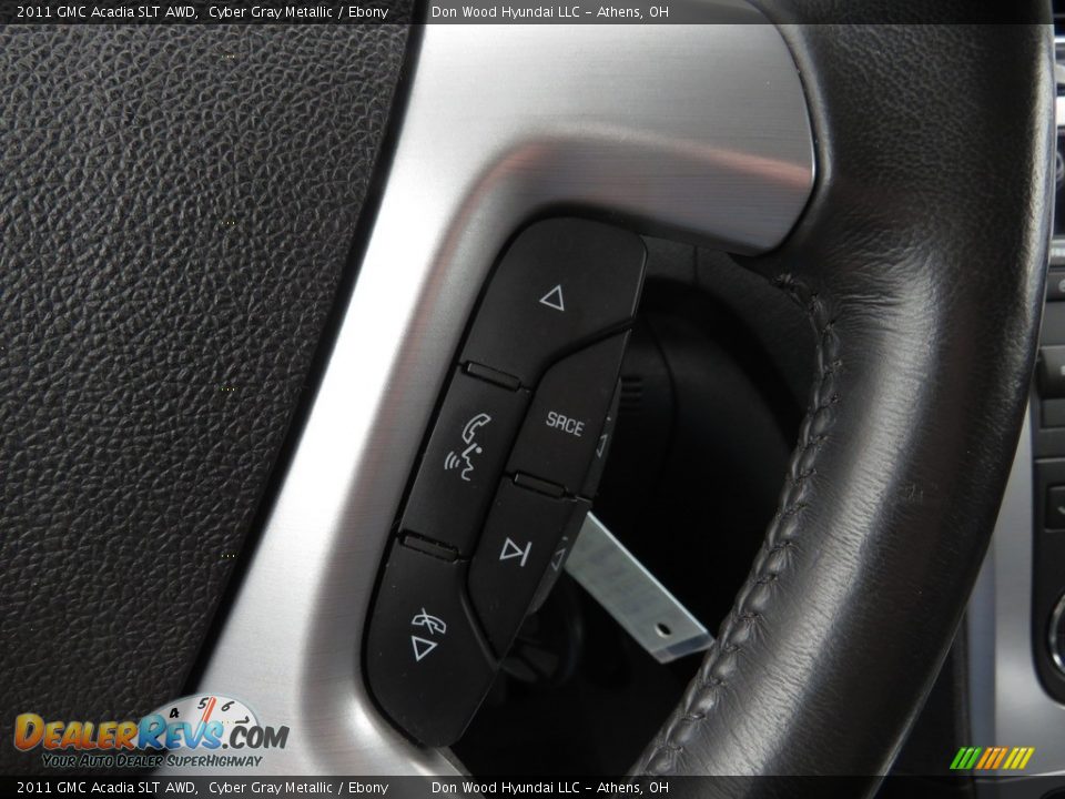 2011 GMC Acadia SLT AWD Cyber Gray Metallic / Ebony Photo #32