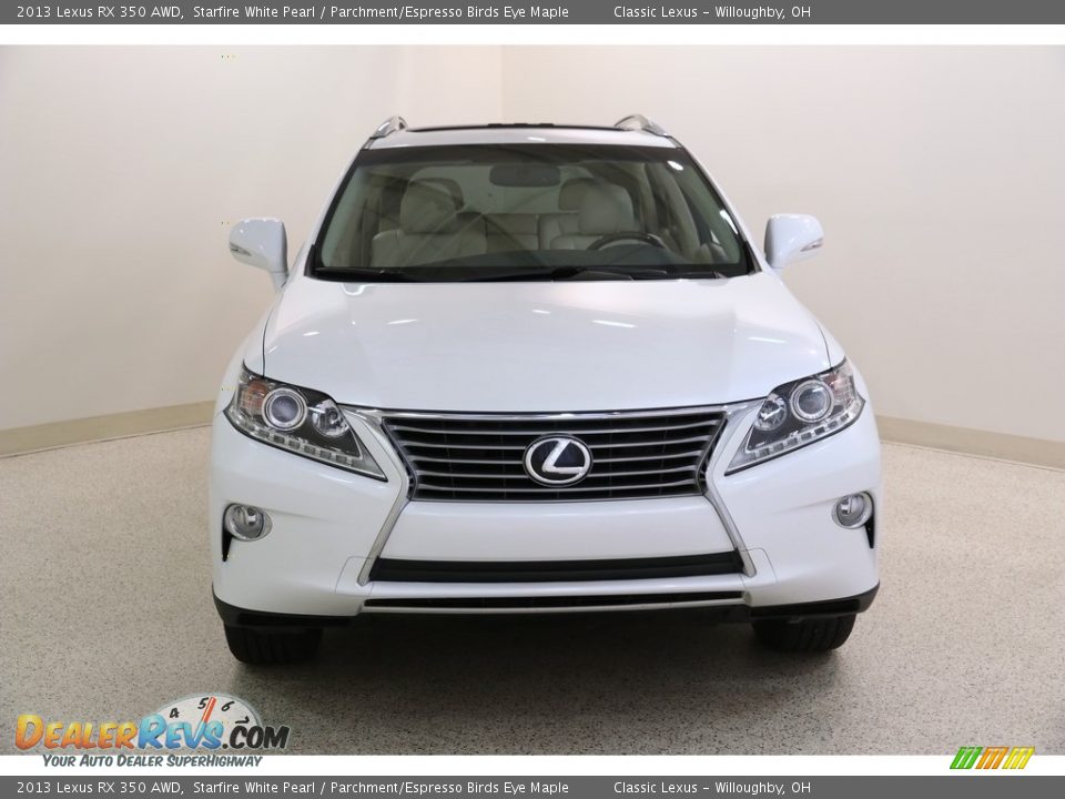 2013 Lexus RX 350 AWD Starfire White Pearl / Parchment/Espresso Birds Eye Maple Photo #2