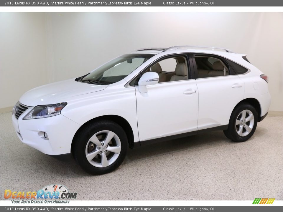 2013 Lexus RX 350 AWD Starfire White Pearl / Parchment/Espresso Birds Eye Maple Photo #3