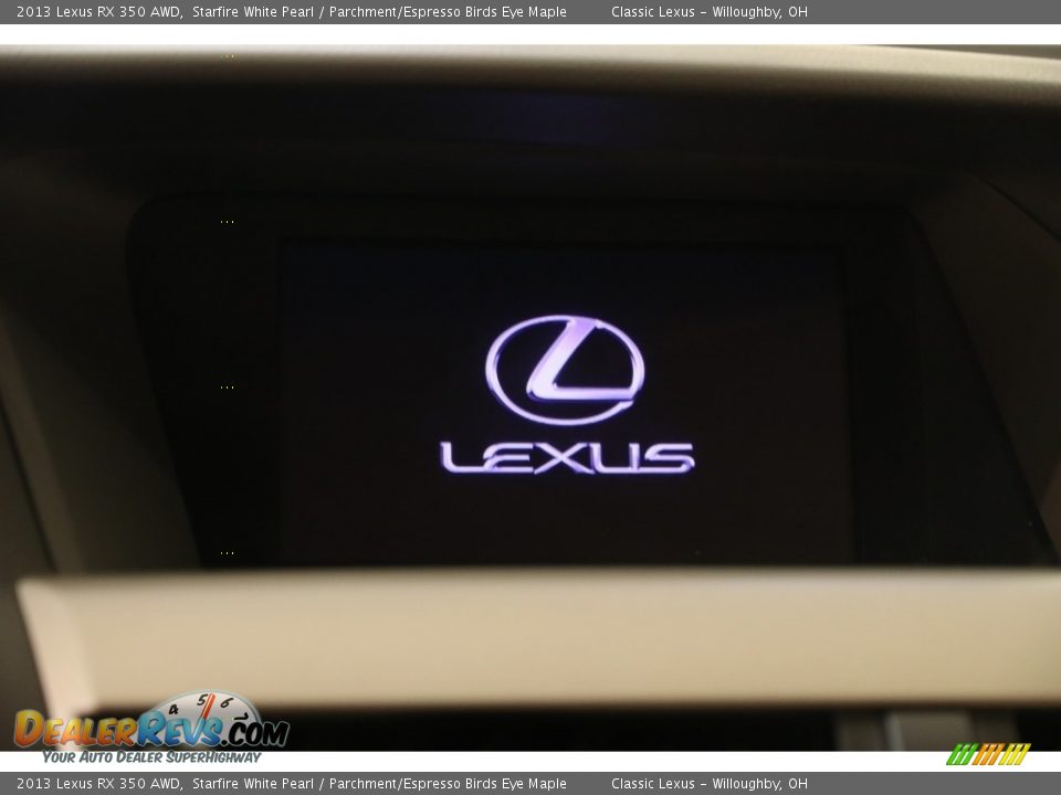 2013 Lexus RX 350 AWD Starfire White Pearl / Parchment/Espresso Birds Eye Maple Photo #10