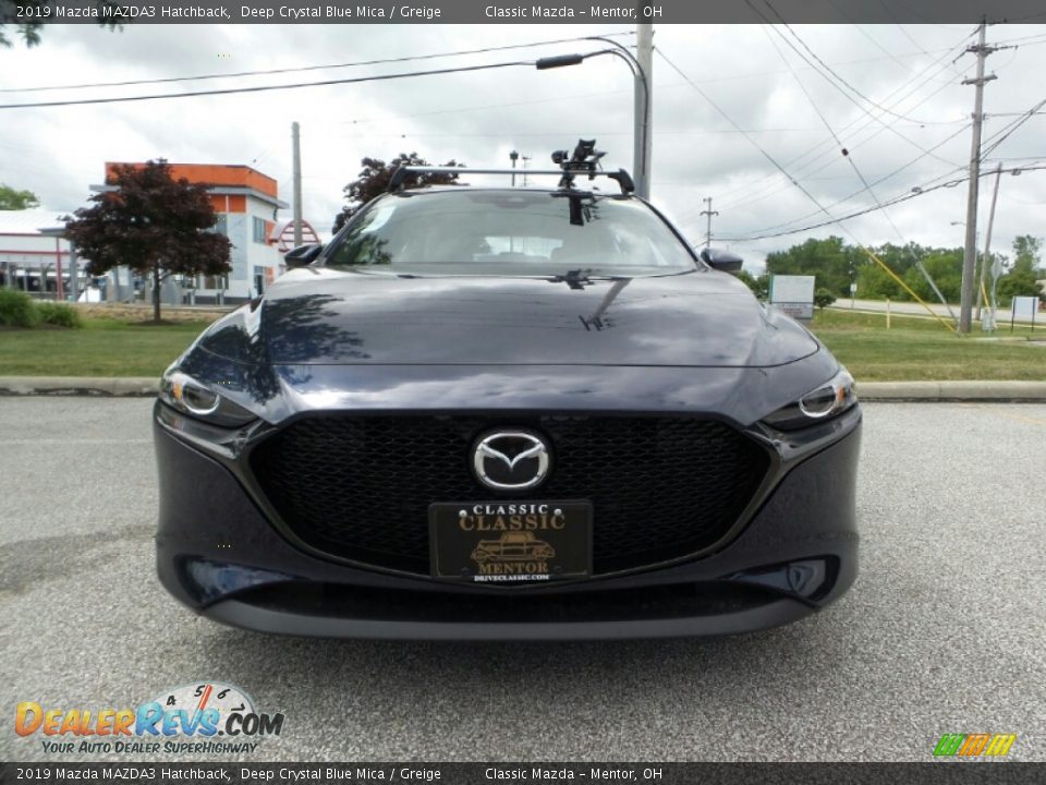 2019 Mazda MAZDA3 Hatchback Deep Crystal Blue Mica / Greige Photo #2