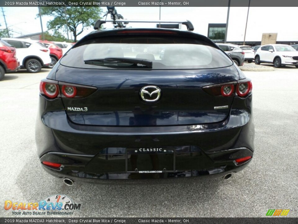2019 Mazda MAZDA3 Hatchback Deep Crystal Blue Mica / Greige Photo #6
