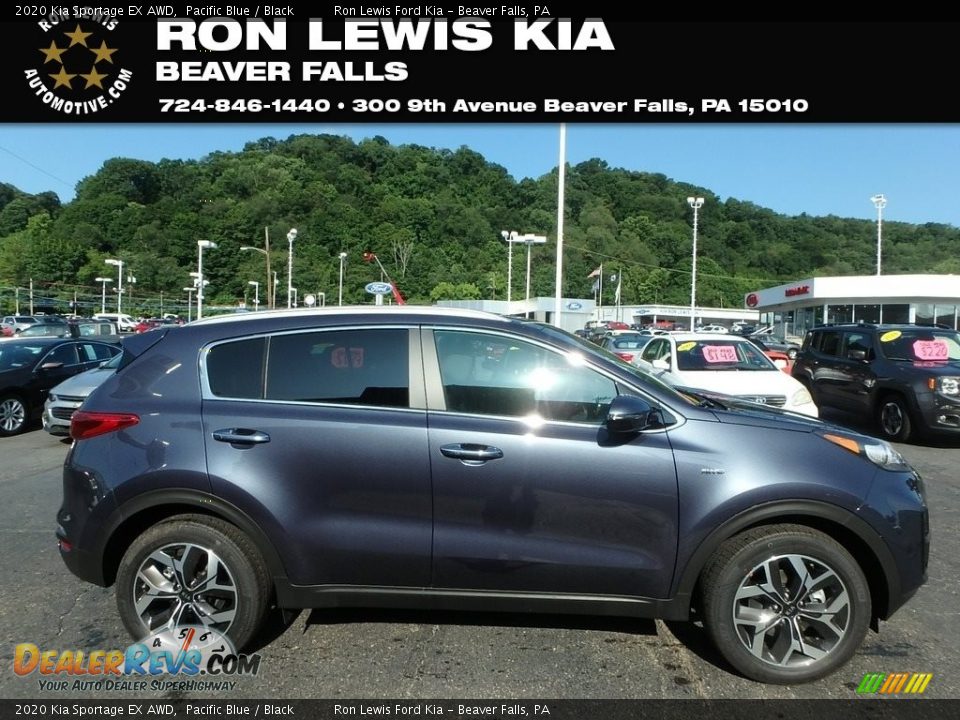 2020 Kia Sportage EX AWD Pacific Blue / Black Photo #1