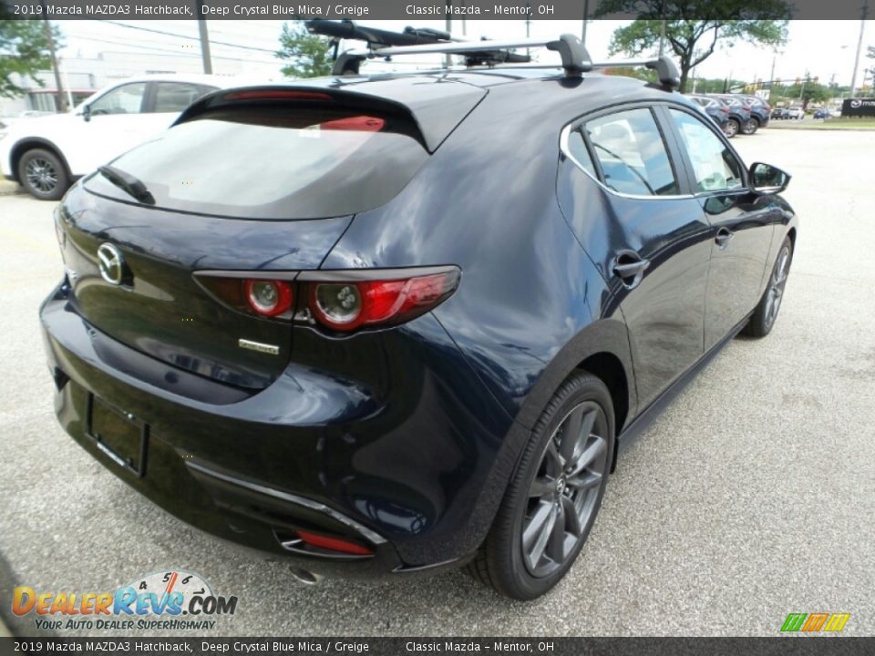 2019 Mazda MAZDA3 Hatchback Deep Crystal Blue Mica / Greige Photo #7