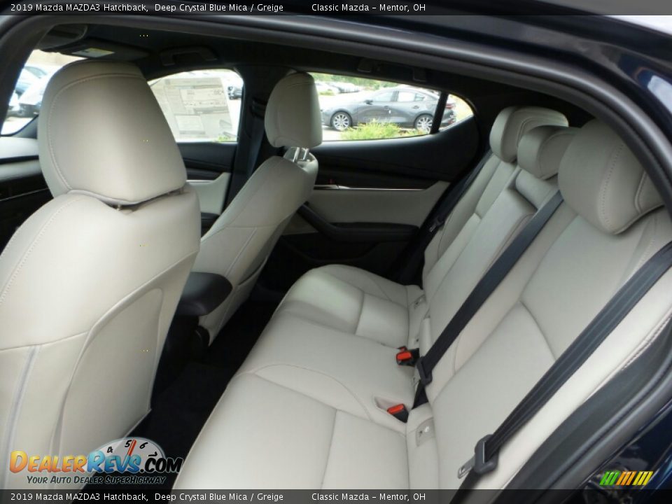 2019 Mazda MAZDA3 Hatchback Deep Crystal Blue Mica / Greige Photo #9