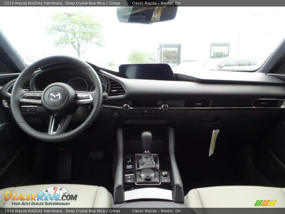 2019 Mazda MAZDA3 Hatchback Deep Crystal Blue Mica / Greige Photo #10