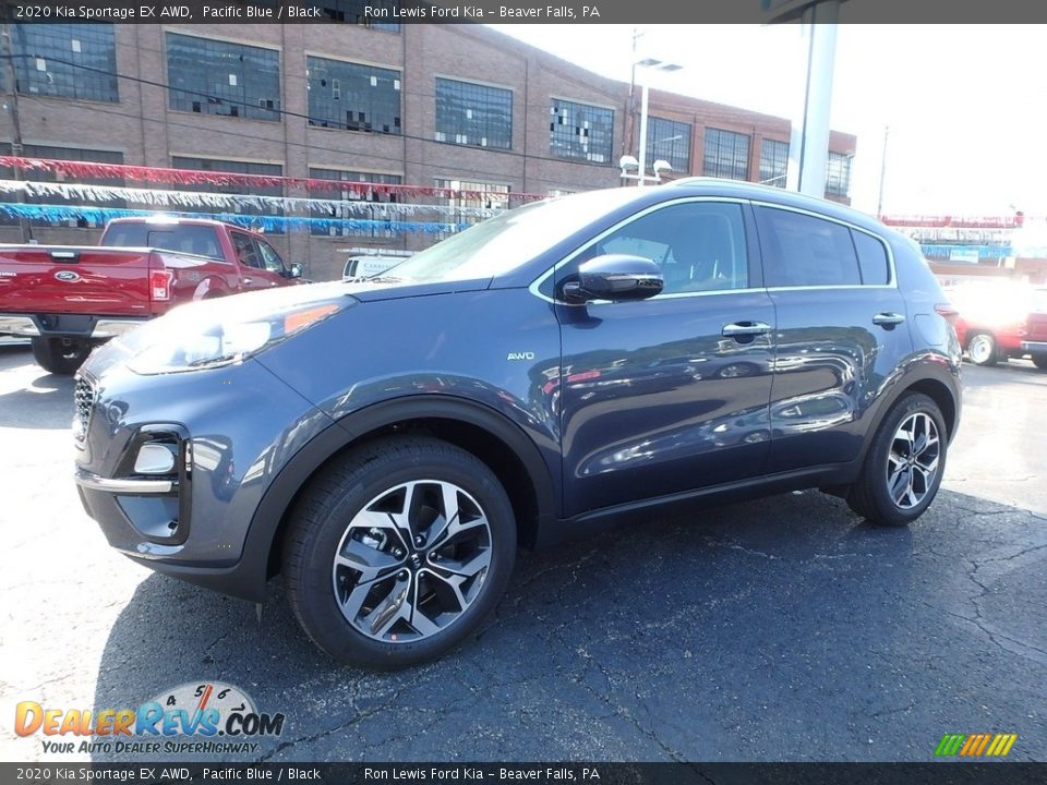 2020 Kia Sportage EX AWD Pacific Blue / Black Photo #8