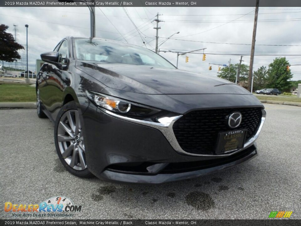 2019 Mazda MAZDA3 Preferred Sedan Machine Gray Metallic / Black Photo #1