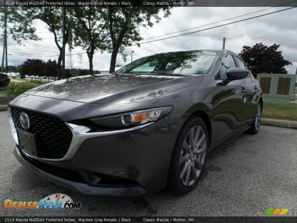2019 Mazda MAZDA3 Preferred Sedan Machine Gray Metallic / Black Photo #3
