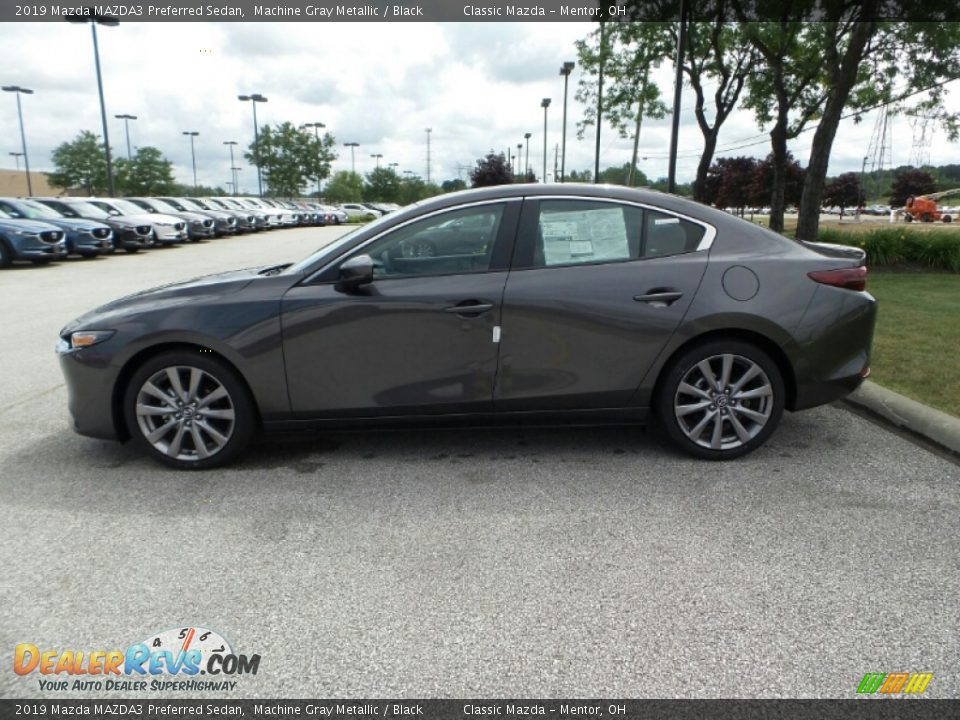 2019 Mazda MAZDA3 Preferred Sedan Machine Gray Metallic / Black Photo #4