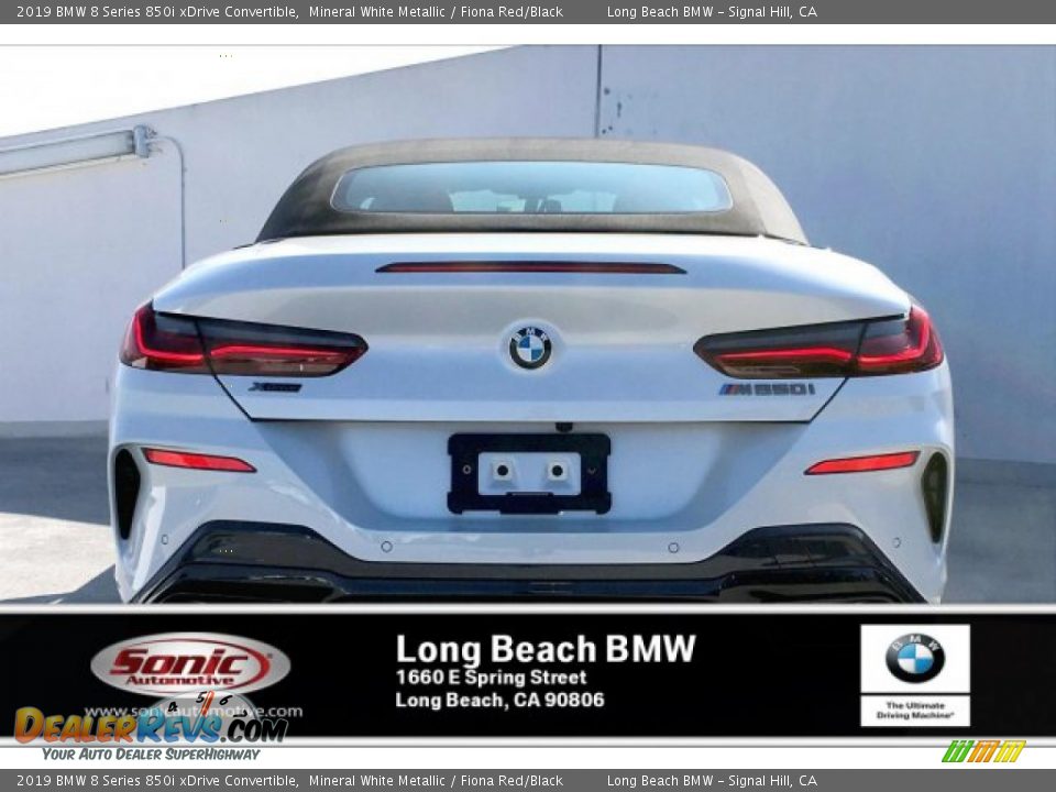 2019 BMW 8 Series 850i xDrive Convertible Mineral White Metallic / Fiona Red/Black Photo #3