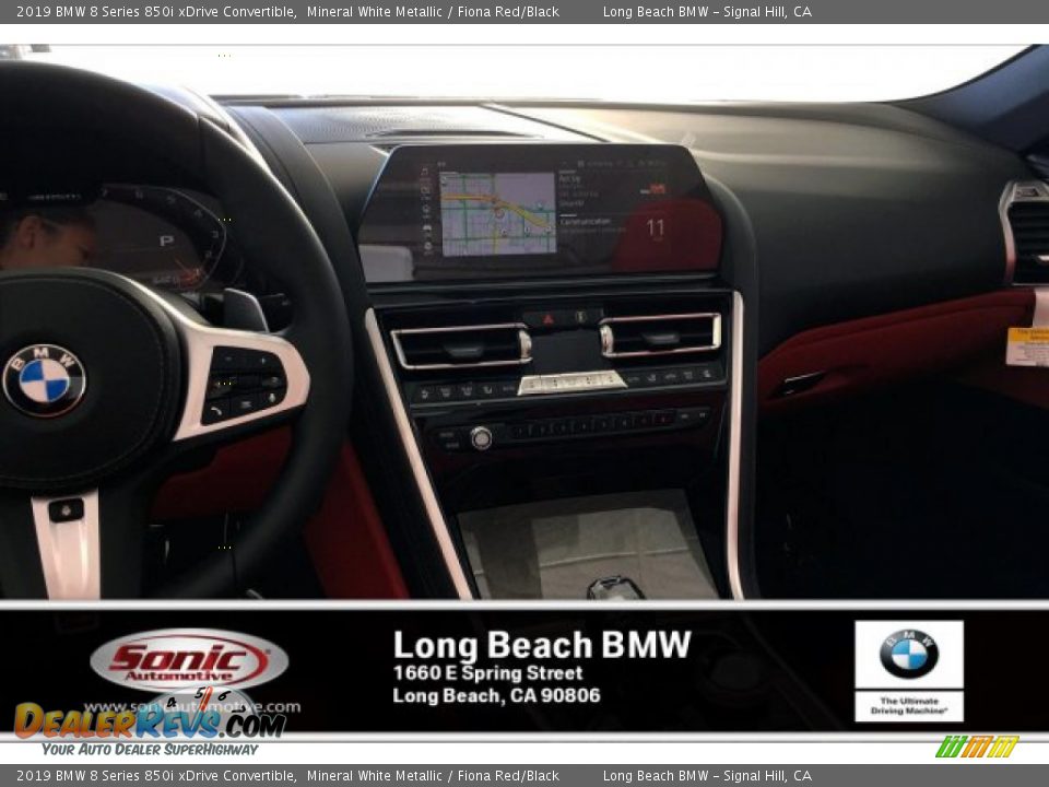 2019 BMW 8 Series 850i xDrive Convertible Mineral White Metallic / Fiona Red/Black Photo #5