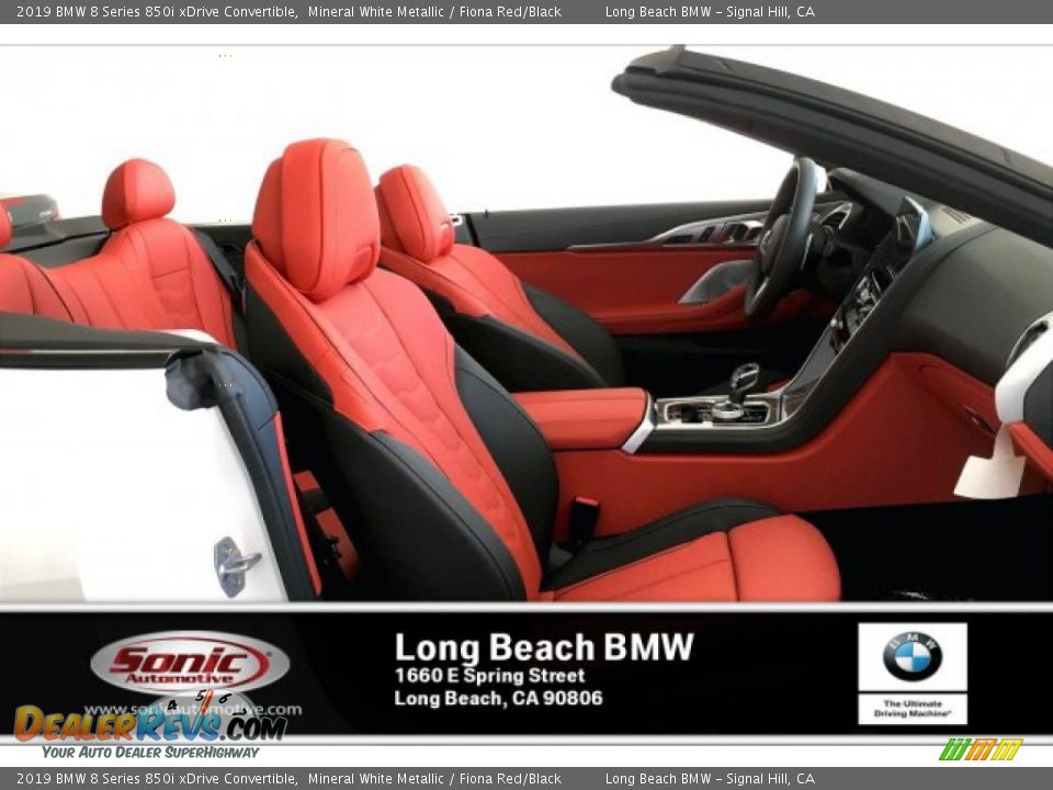 2019 BMW 8 Series 850i xDrive Convertible Mineral White Metallic / Fiona Red/Black Photo #7