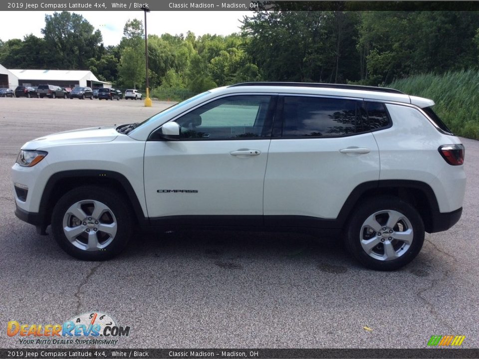 2019 Jeep Compass Latitude 4x4 White / Black Photo #4