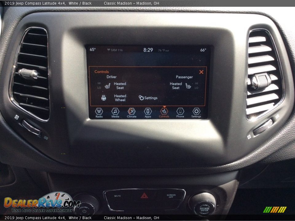 2019 Jeep Compass Latitude 4x4 White / Black Photo #15