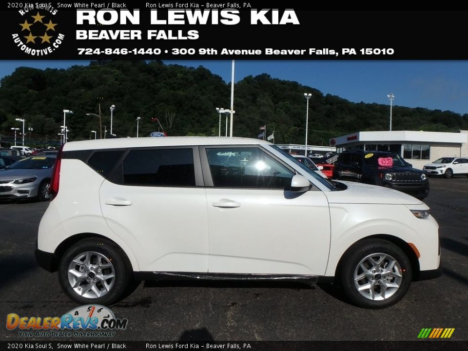 2020 Kia Soul S Snow White Pearl / Black Photo #1