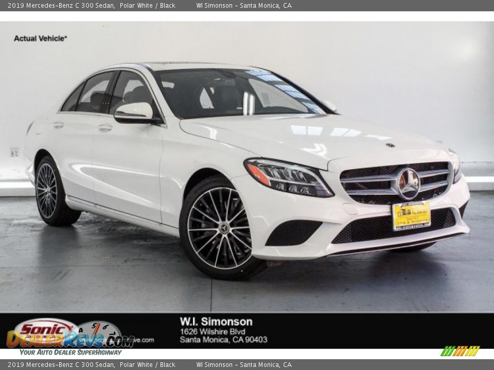 2019 Mercedes-Benz C 300 Sedan Polar White / Black Photo #1
