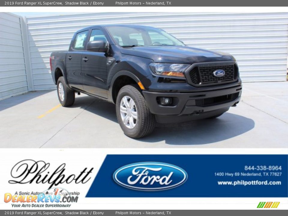 2019 Ford Ranger XL SuperCrew Shadow Black / Ebony Photo #1