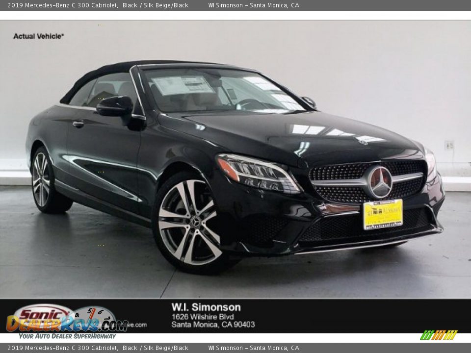 2019 Mercedes-Benz C 300 Cabriolet Black / Silk Beige/Black Photo #1