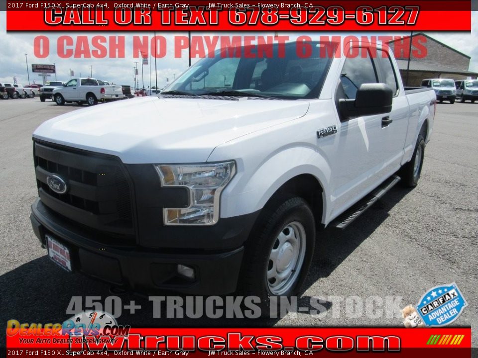 2017 Ford F150 XL SuperCab 4x4 Oxford White / Earth Gray Photo #1