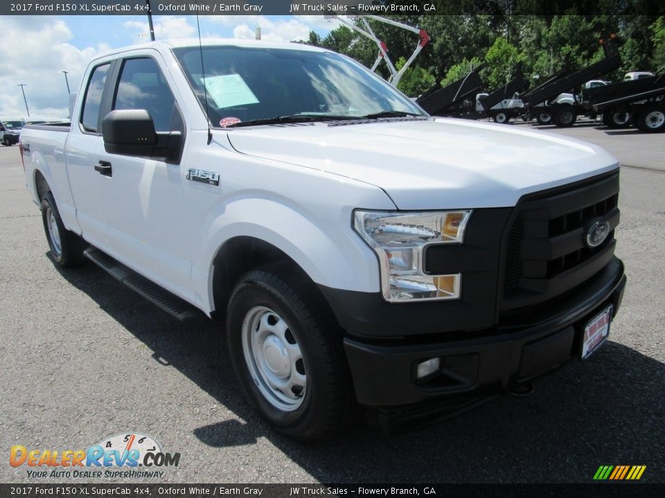 2017 Ford F150 XL SuperCab 4x4 Oxford White / Earth Gray Photo #7