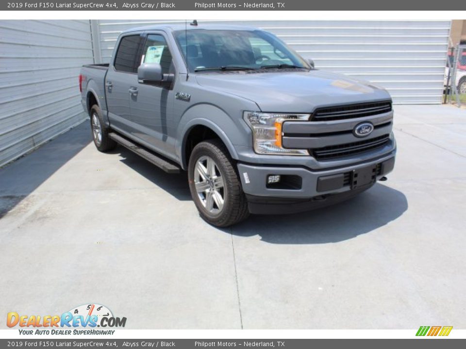 2019 Ford F150 Lariat SuperCrew 4x4 Abyss Gray / Black Photo #2