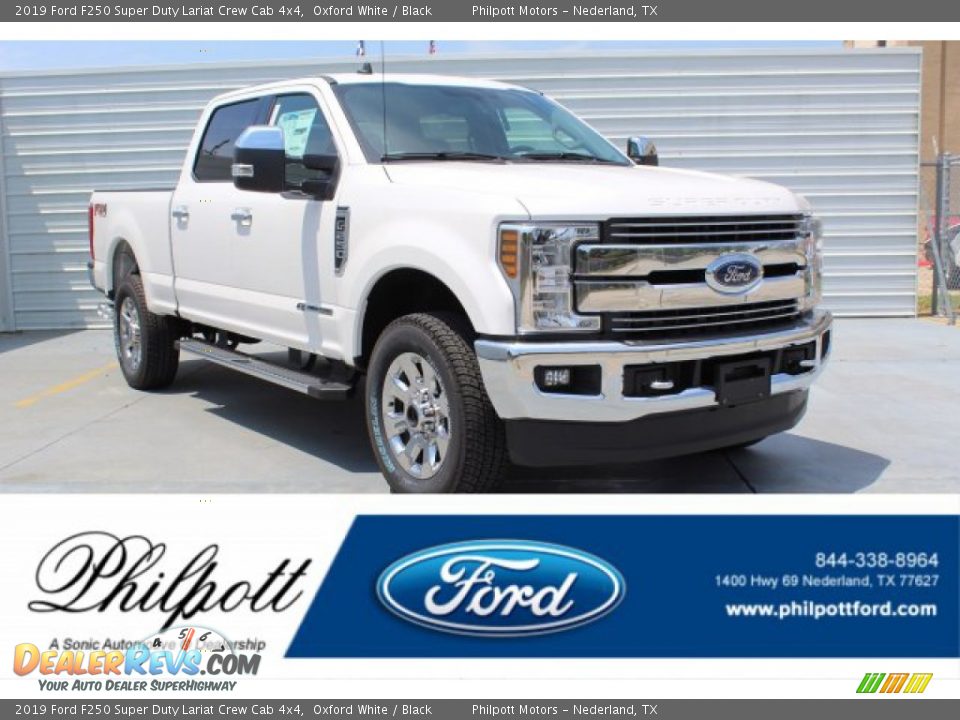 2019 Ford F250 Super Duty Lariat Crew Cab 4x4 Oxford White / Black Photo #1
