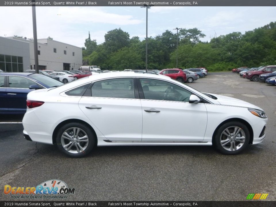 2019 Hyundai Sonata Sport Quartz White Pearl / Black Photo #1