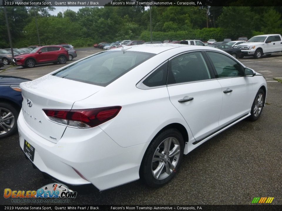2019 Hyundai Sonata Sport Quartz White Pearl / Black Photo #2
