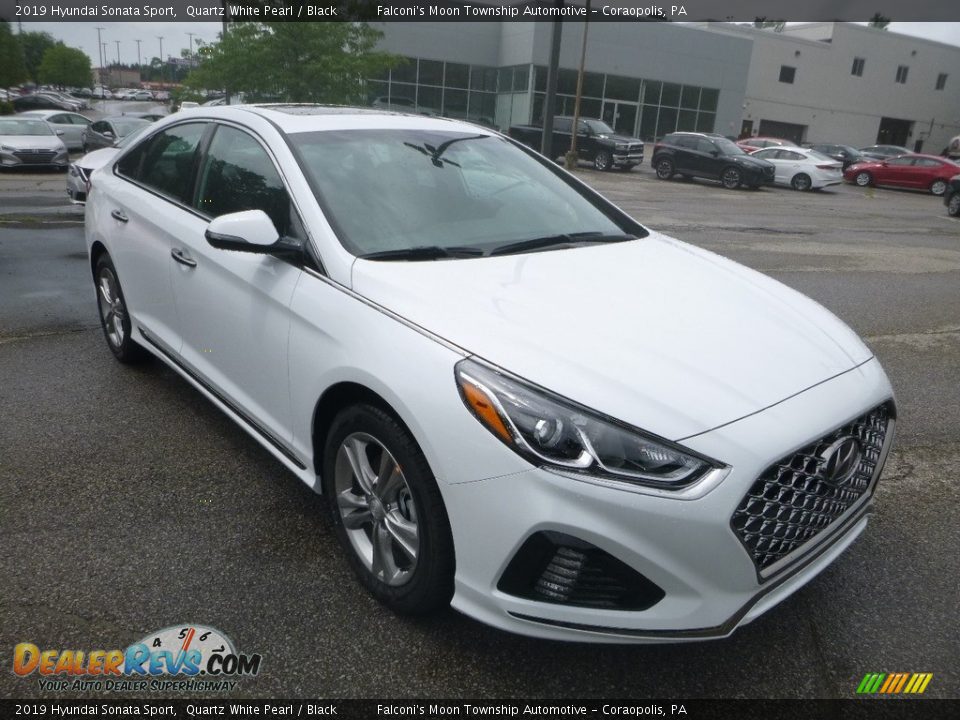 2019 Hyundai Sonata Sport Quartz White Pearl / Black Photo #3