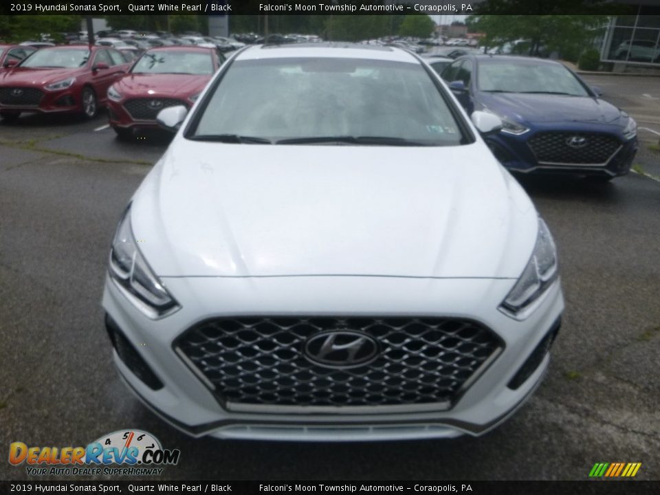 2019 Hyundai Sonata Sport Quartz White Pearl / Black Photo #4