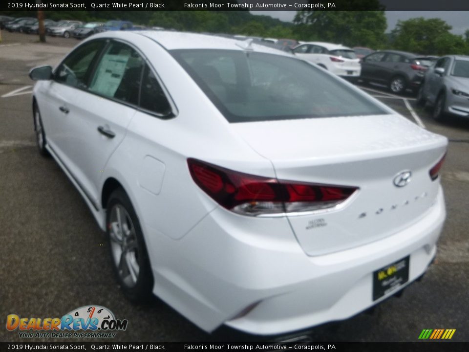 2019 Hyundai Sonata Sport Quartz White Pearl / Black Photo #6