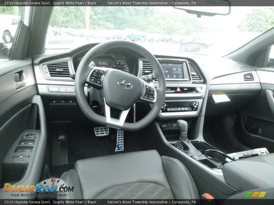 2019 Hyundai Sonata Sport Quartz White Pearl / Black Photo #9