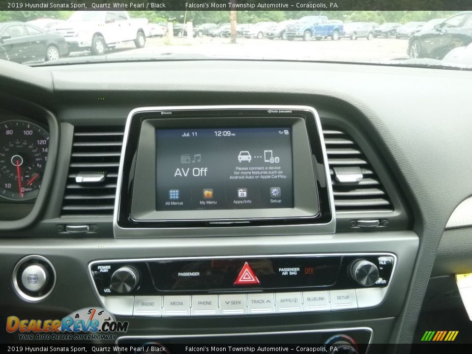 2019 Hyundai Sonata Sport Quartz White Pearl / Black Photo #13