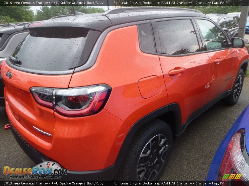 2019 Jeep Compass Trailhawk 4x4 Spitfire Orange / Black/Ruby Photo #4