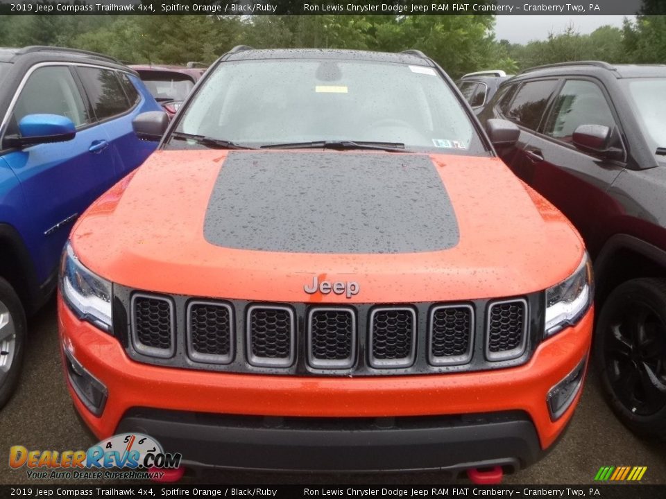 2019 Jeep Compass Trailhawk 4x4 Spitfire Orange / Black/Ruby Photo #6