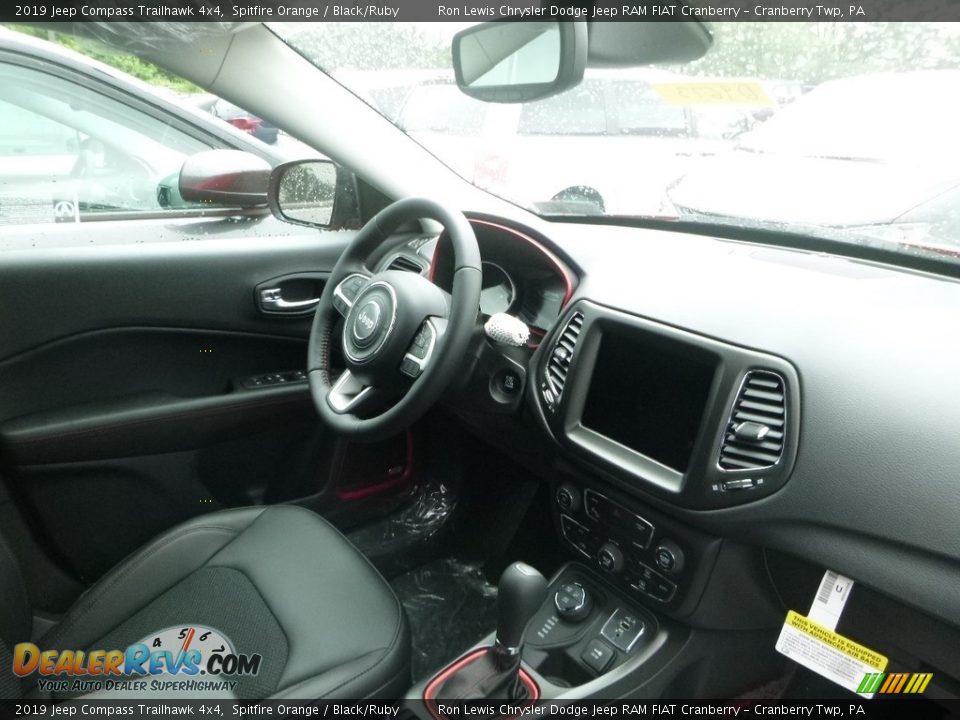 2019 Jeep Compass Trailhawk 4x4 Spitfire Orange / Black/Ruby Photo #9