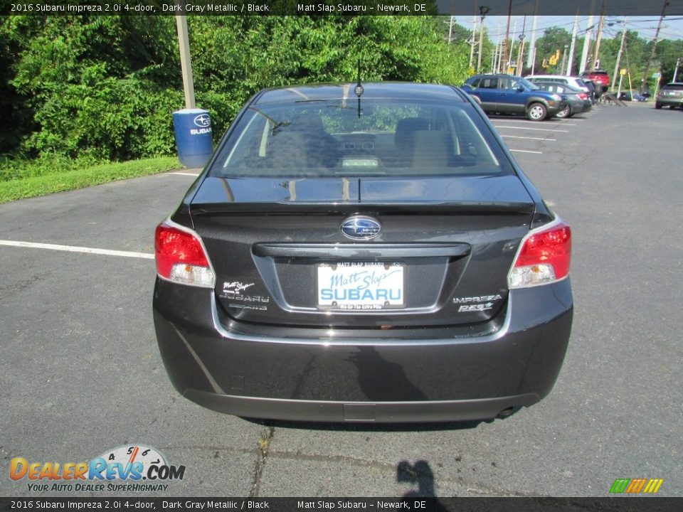 2016 Subaru Impreza 2.0i 4-door Dark Gray Metallic / Black Photo #7
