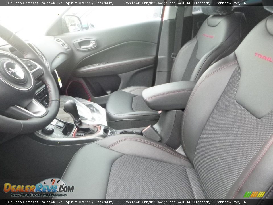2019 Jeep Compass Trailhawk 4x4 Spitfire Orange / Black/Ruby Photo #12