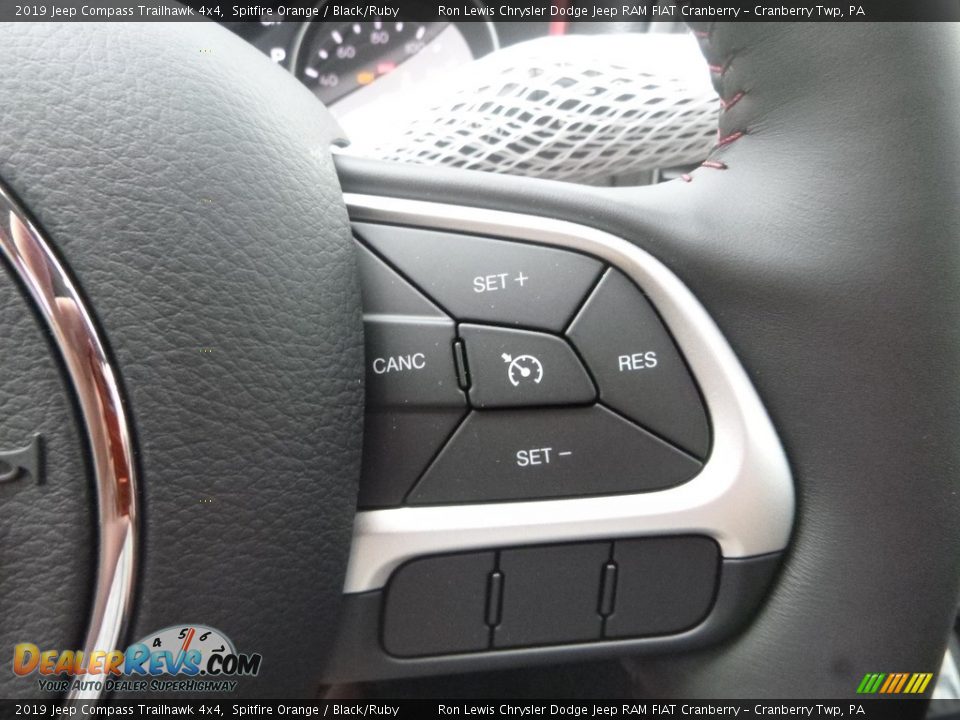 2019 Jeep Compass Trailhawk 4x4 Spitfire Orange / Black/Ruby Photo #13