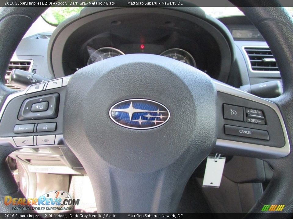 2016 Subaru Impreza 2.0i 4-door Dark Gray Metallic / Black Photo #11