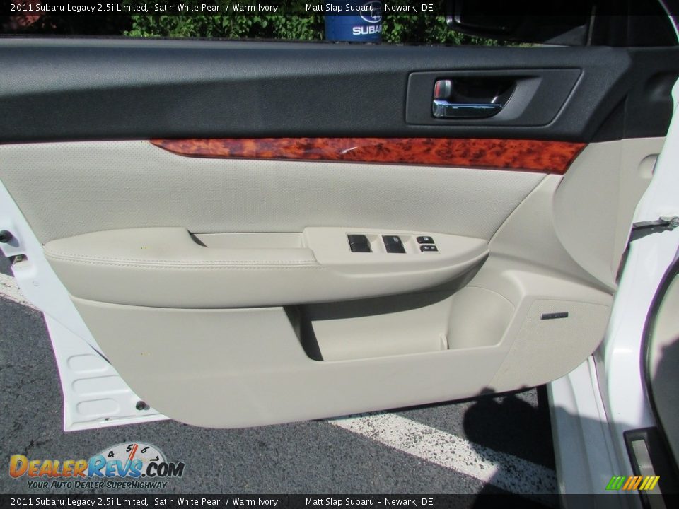 2011 Subaru Legacy 2.5i Limited Satin White Pearl / Warm Ivory Photo #14