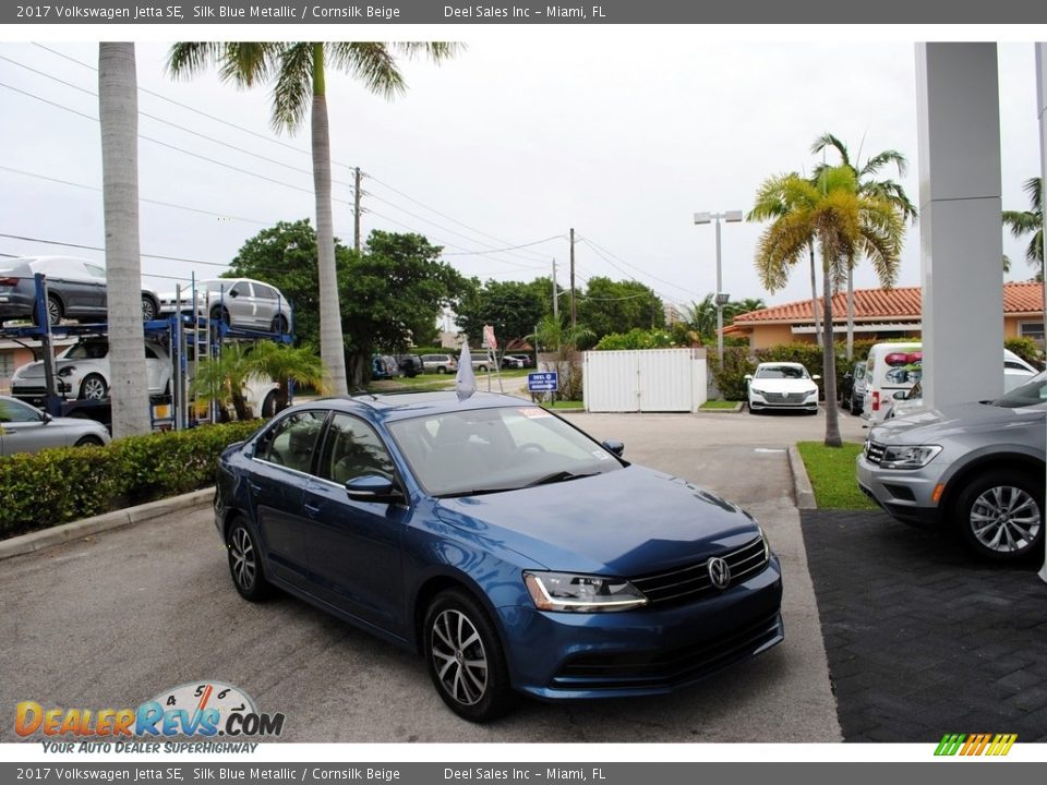 2017 Volkswagen Jetta SE Silk Blue Metallic / Cornsilk Beige Photo #1