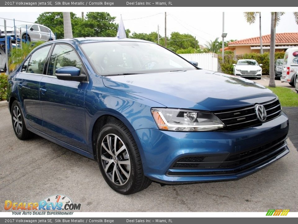 2017 Volkswagen Jetta SE Silk Blue Metallic / Cornsilk Beige Photo #2