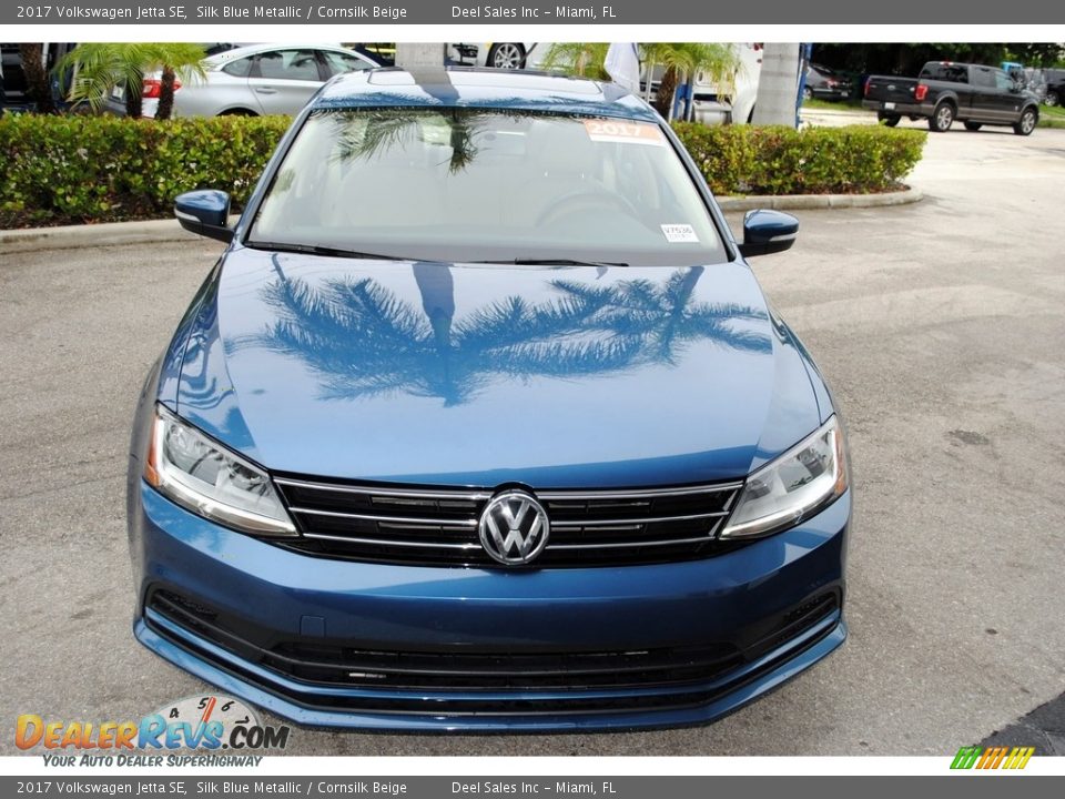 2017 Volkswagen Jetta SE Silk Blue Metallic / Cornsilk Beige Photo #3