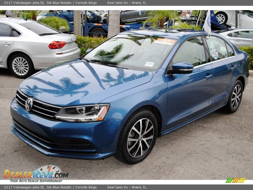 2017 Volkswagen Jetta SE Silk Blue Metallic / Cornsilk Beige Photo #4