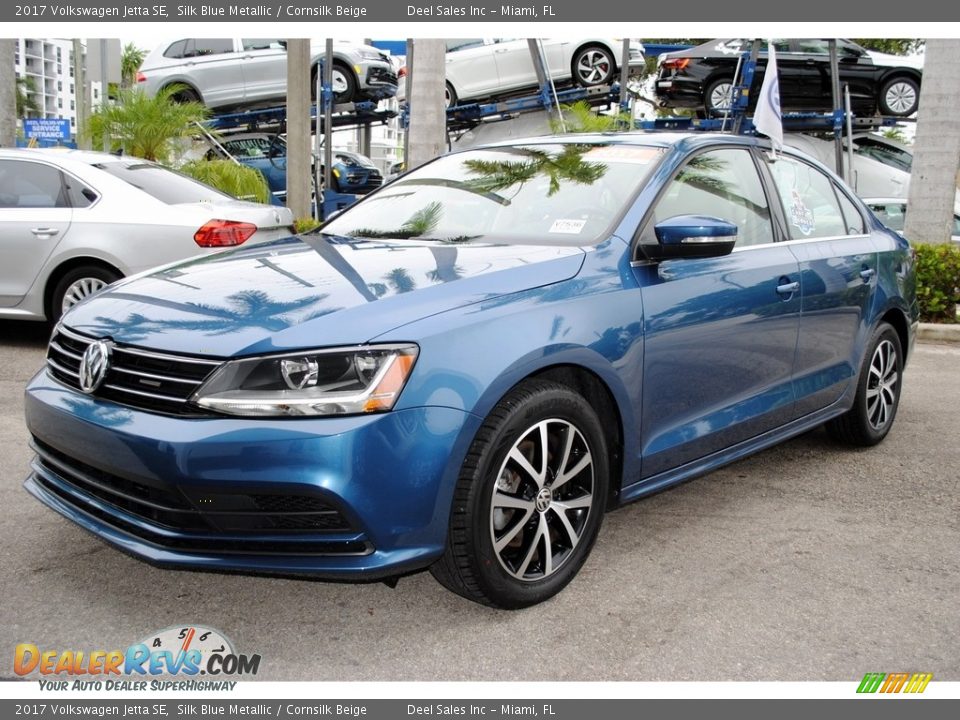 2017 Volkswagen Jetta SE Silk Blue Metallic / Cornsilk Beige Photo #5