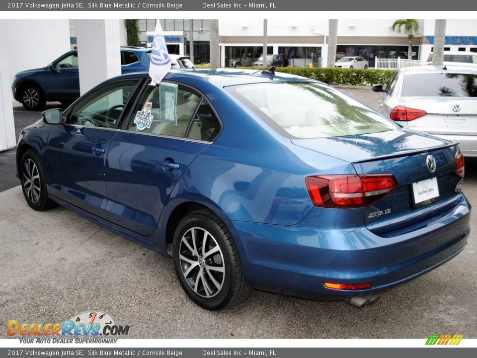 2017 Volkswagen Jetta SE Silk Blue Metallic / Cornsilk Beige Photo #6