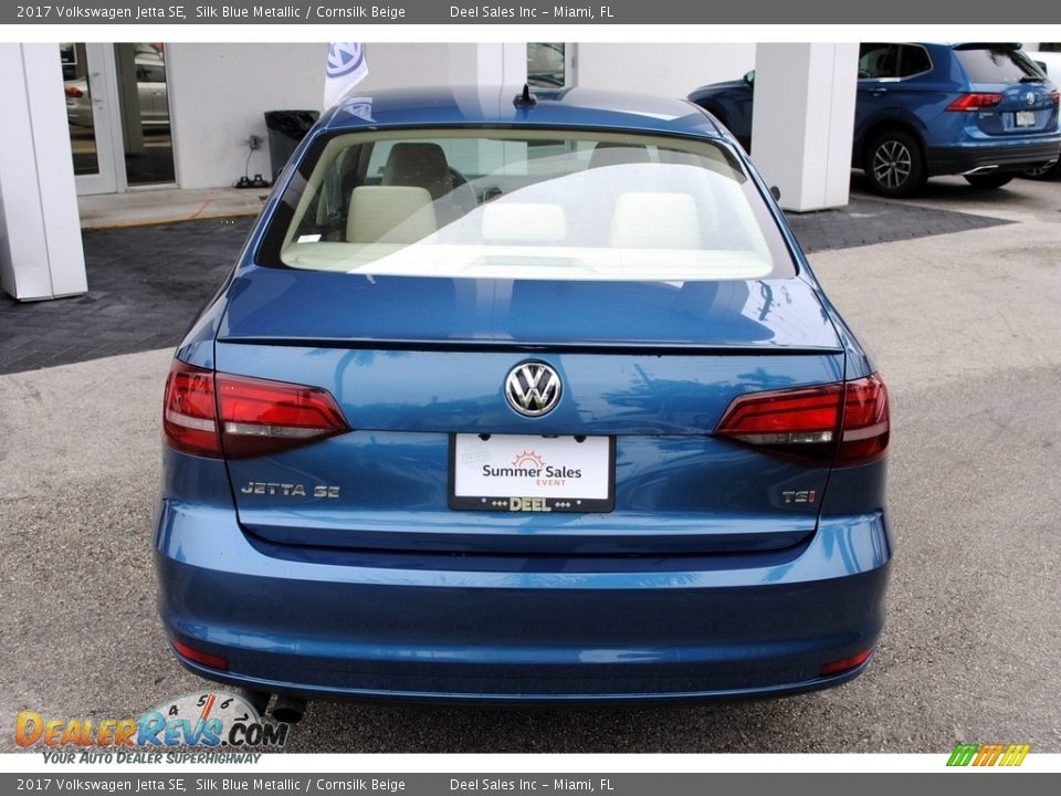 2017 Volkswagen Jetta SE Silk Blue Metallic / Cornsilk Beige Photo #8